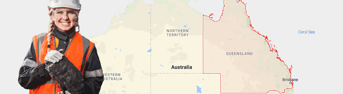 map of Queensland Coal mines